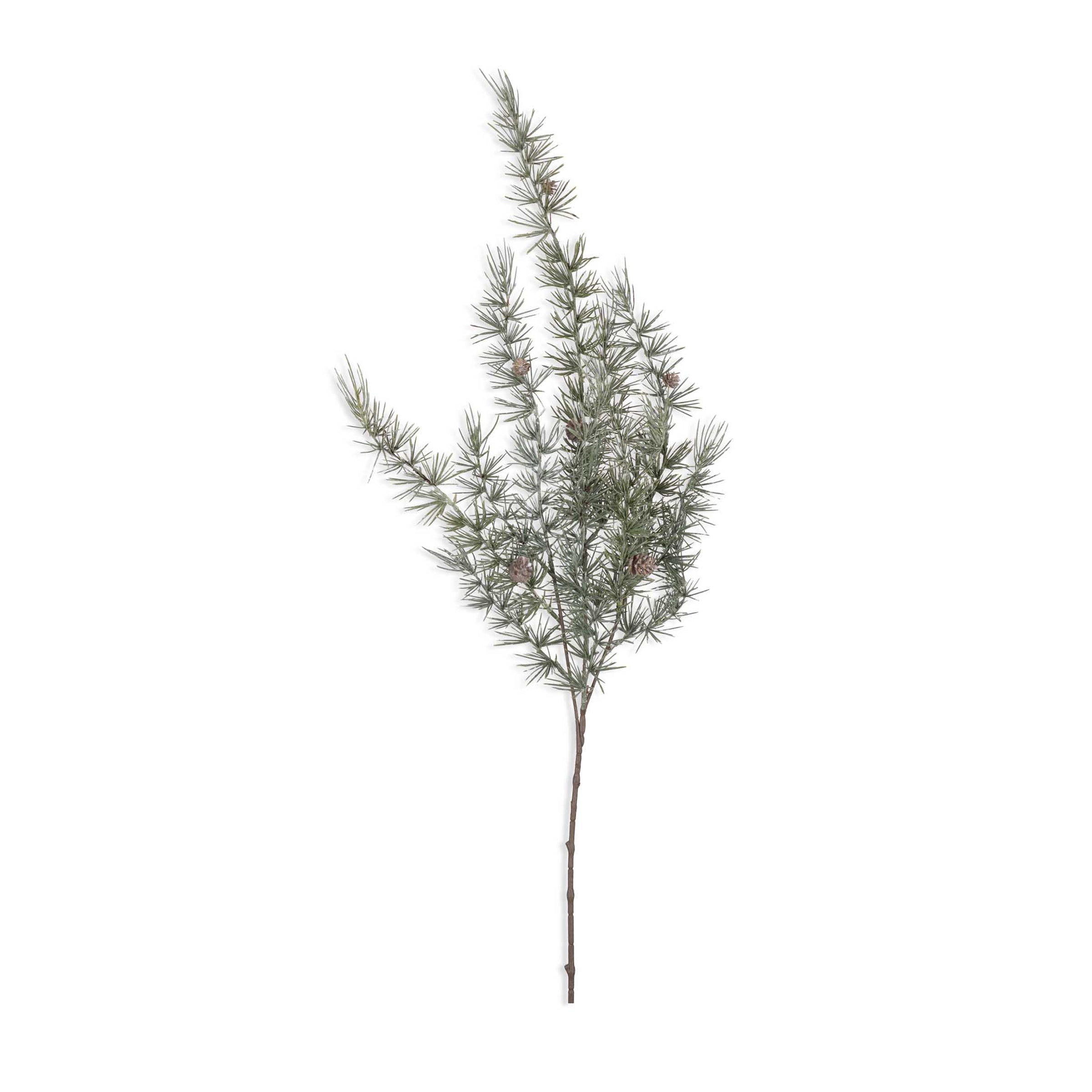 Artificial Cedar and Pinecone Branch